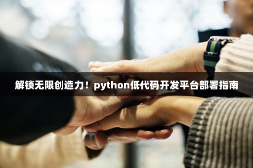 解锁无限创造力！python低代码开发平台部署指南