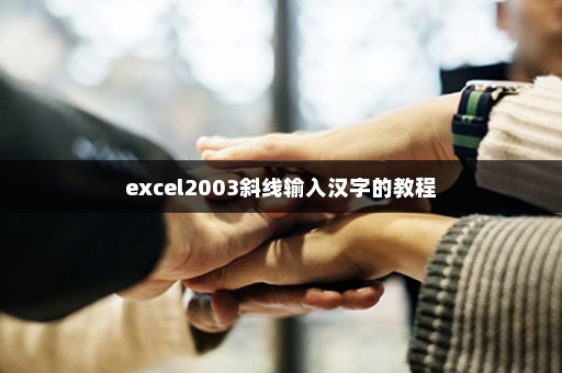 excel2003斜线输入汉字的教程