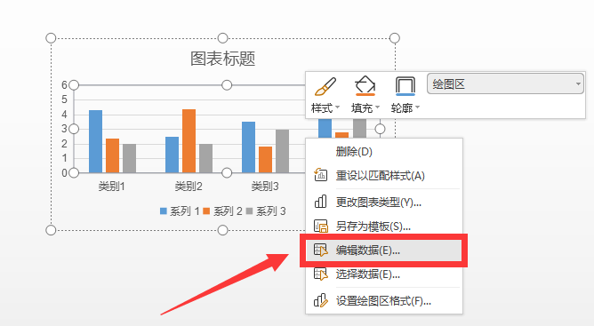 怎么修改柱状图上的数据
