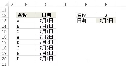 excel筛选最近一次活动的日期