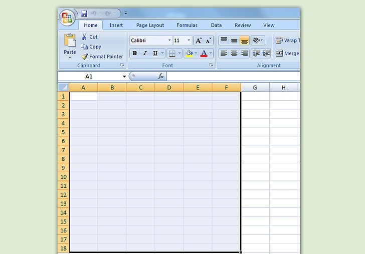Microsoft Excel制作表格